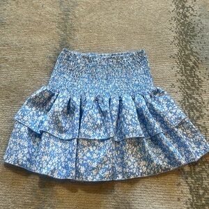 Light blue floral skirt